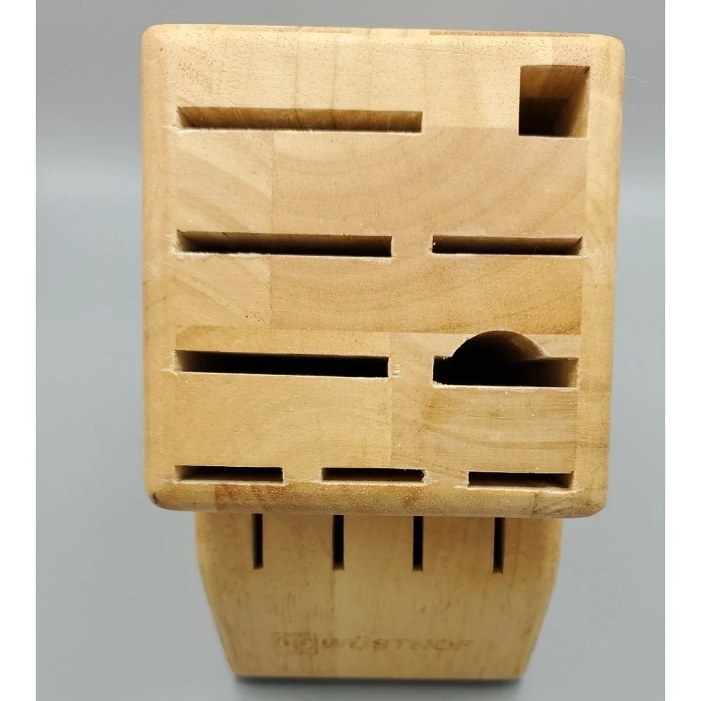 Wusthof 13‎ Slot Solid Hardwood Knife Block Blonde Light  HD1303 Countertop READ